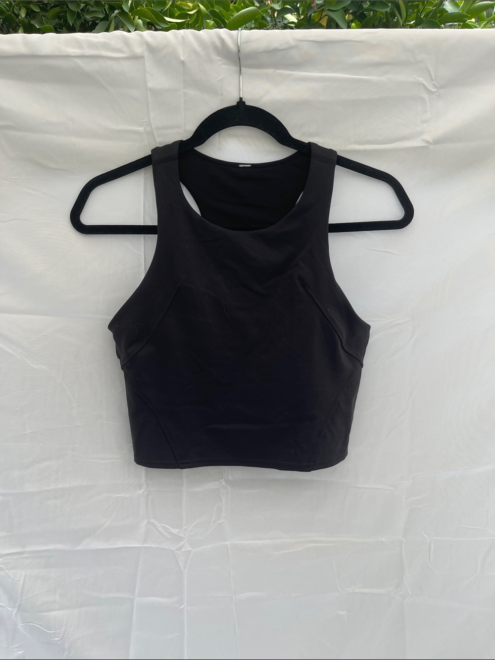lululemon athletica Black High-Neck Racerback Crop Top